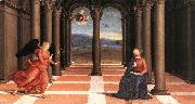 RAFFAELLO Sanzio The Annunciation (Oddi altar, predella) t oil